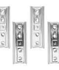 Heavy Duty Hidden Headboard Wall Mount Brackets For Sofa And Couch Sections With Solid Silver Metal Connectors, pack of 4.