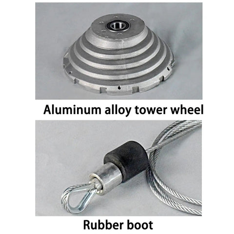Retractable Spring Balancer Tool For Hanging And Holding Equipment With Hook 1.5M Wire Rope Heavy Duty Workshop And Auto Shop Gear Multifunctional Auxiliary Tool For Reducing Fatigue And Boosting Efficiency, aluminum alloy tower wheel and wire rope