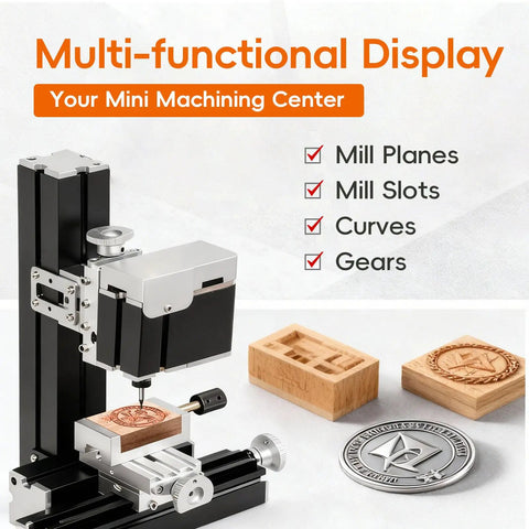 All Metal Mini Milling Machine Pro Grade Build 60W 20000 RPM 3 Axis DIY Vertical Mill for metal wood plastic machining
