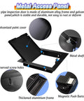 Solid As A Rock Metal Access Panel For Drywalls And Ceilings Sleek Black Inspection Hatch with magnetic push button and thickened frame.