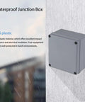 Set Of 6 IP65 Waterproof Junction Boxes 4x4x3 Inches ABS Plastic Dustproof Outdoor Electrical Enclosures For Conduit Projects, all-weather ABS box