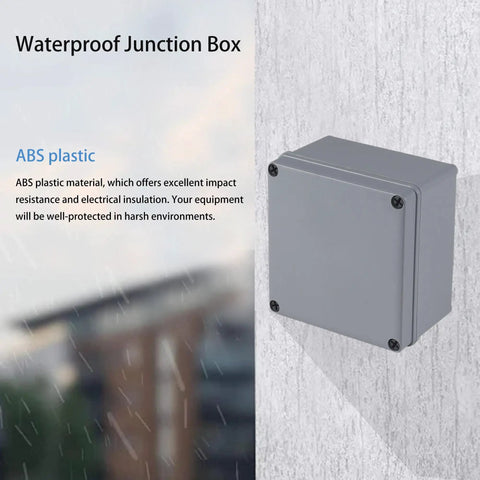 Set Of 6 IP65 Waterproof Junction Boxes 4x4x3 Inches ABS Plastic Dustproof Outdoor Electrical Enclosures For Conduit Projects, all-weather ABS box
