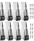 8 Pack Mini Rigid Caster Wheels Low Profile Non Swivel Single Direction Nylon And Steel with screws for furniture projects
