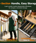 Stand Up Weed Puller With Slide Release Ejection for Clean No Touch Weeding in Lawn and Garden hung and stored easily
