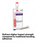 Image of Impact Resistant Structural Adhesive 07333, Two-Part Epoxy for Automotive OEM Repair, 200 mL cartridge with color-change indicator.