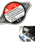 Top Shelf Coolant Radiator Cap Dead Ringer Replacement For Honda Civic Accord Crv Pilot Odyssey Rock Solid Pressure Seal with warning label showing pressure rating.