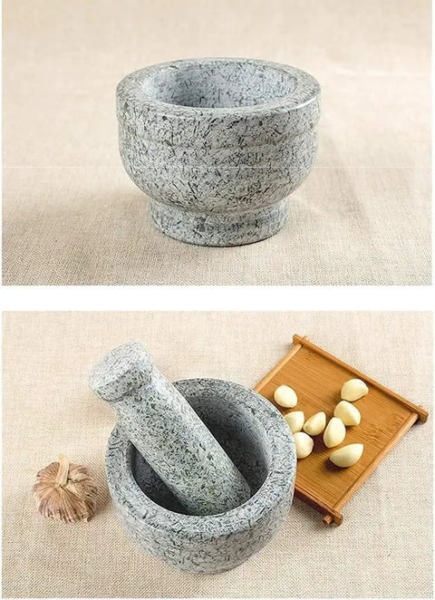 Heavy Duty Granite Mortar And Pestle Set With Anti Slip Base For Grinding Spices Herbs Garlic Pepper Nuts Coffee Beans And More