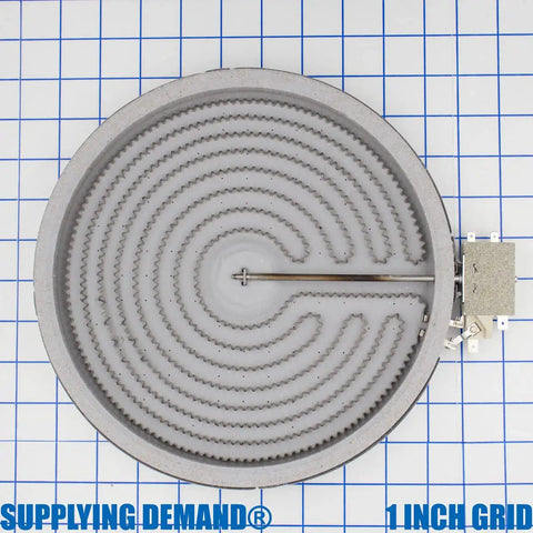 10 Inch Electric Range Radiant Surface Element Replacement for Model Specific Glass Cooktops, 2500W 240V, Fits Select Models, Not Universal, Easy Install, Durable Replacement Part