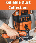 Heavy Duty Wet Dry Dust Extractor 5.8 Gallon Shop Vacuum With 1100W Motor And 151 Cfm, in use collecting dust during woodworking.