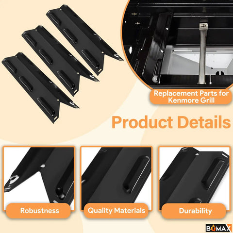 Grill Replacement Parts Kit For Kenmore 3 Burner Gas Grill With Heat Plate And Burner Set Replacement Parts For PG 4030400LD