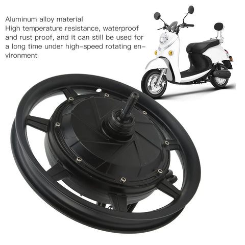 Beefy 14 Inch Wheel Hub Motor 36V To 72V 2000W To 3500W With Disc Brake for electric scooter and motorcycle upgrades