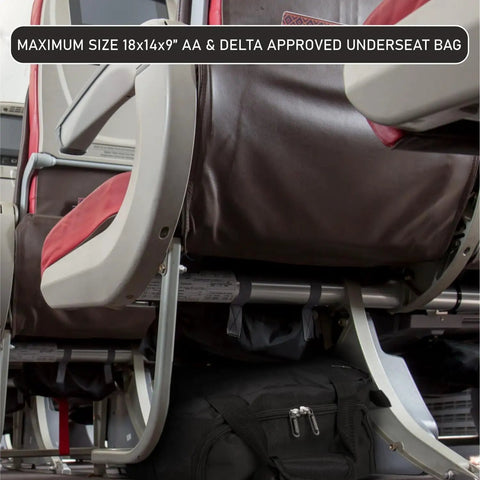 Max Size Carry On Duffle Bag For Air Travel, Lightweight Personal Item, 18 By 14 By 9 Inches, 37L under airplane seat