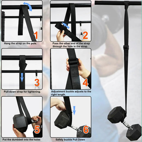 Heavy Duty Dumbbell Spotter Straps 2 Pack Adjustable Safety Belts With Tough Nylon Webbing And Secure Metal Buckle For Bench Press Home Gym Power Rack Legit Safe Spotter Aid Built Different