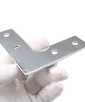 Ten Piece 1 Inch By 1 Inch L Corner Bracket Set For 1010 T Slot Aluminum Extrusions 90 Degree Right Angle Connectors, 4 Hole Plate