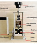 Heavy Duty Manual Wire Stripper Machine For Quick Cable Peeling, features hand crank, adjustment screw, and high hardness blades.