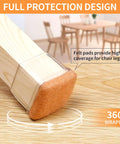 24 Pack Slick Clear Chair Leg Floor Protectors For Hardwood Floors Thickened Silicone Felt Caps on square chair leg.