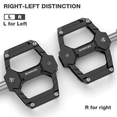 Flat Pedals For Mountain Bikes Aluminum Platform With Sealed Bearings 9 16 Inch Spindle Lightweight Durable Grippy Black