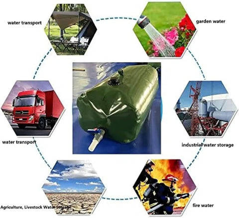 Foldable Water Storage Bladder With Faucet 110L Portable Camp Ready Collapsible Water Tank for various uses