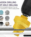 Diamond Step Drill Bit Set 20mm 35mm 50mm With M10 Thread for drilling marble granite ceramic quartz surfaces, connected to a grinder