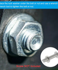 304 Stainless Steel Fender Washers Set, 10 Pack, Flat Washers 3/4 Inch ID X 1 1/3 Inch OD X 0.12 Inch Thick, shown with bolt