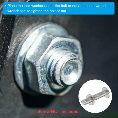 304 Stainless Steel Fender Washers Set, 10 Pack, Flat Washers 3/4 Inch ID X 1 1/3 Inch OD X 0.12 Inch Thick, shown with bolt