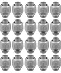 Twenty Pack Half Inch Liquid Tight Connectors Tough As Nails Nylon Flexible Conduit Fittings arranged in rows, durable and weatherproof.