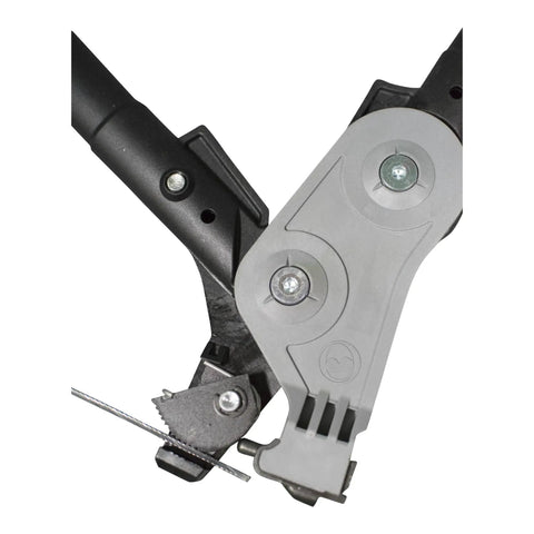 Close-up of Torq Wire Tensioning Tool With Built In Gauge Tension Up To 880 Lbs, showing metal gear mechanism