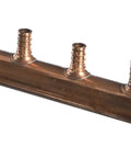 Six Port Open Crimp Copper Multi Port Tee For PEX And PE-RT Plumbing, 3/4 Inlet With 1/2 In Outlets, easy install copper fitting