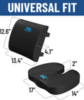 Doctor Recommended Memory Foam Seat Cushion For Office Chairs And Cars, Ergonomic Tailbone Pain Relief And Sciatica Support dimensions