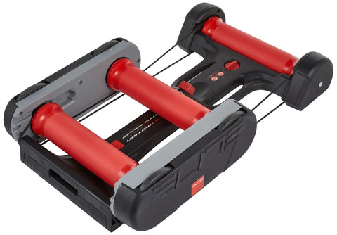 Floating Feel Bike Roller Trainer For Indoor Cycling, Ultra Quiet Portable Foldable Roller in red and black colors