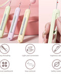 Upgraded Automatic Needle Threader Set 3 Pack, 2 In 1 Needle Threader And Seam Ripper in pastel lavender, cream, and mint colors