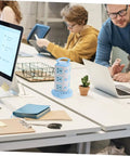 Heavy Duty USB Power Strip With Plenty Of Outlets And Superfast Ports Top Shelf Surge Protector on a modern desk.