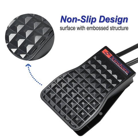 Foot Pedal Speed Controller For Rotary Tools And Flex Shaft Motors, Variable Speed Switch With North American Plug, Easy On Demand Power For Electric Grinders, Saws, And Stationary Tools, non-slip textured surface