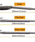 Rotary Hammer Drill Chisel Set With Six Pieces For Tile Masonry Concrete Brick Stone Work Includes Tile Grooving Scraping Flat Point And Scaling Chisels Designed For SDS Plus Drills Premium Chromium Vanadium Steel Durable And Tough