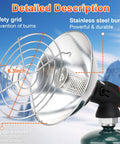 Portable Propane Camping Heater For Tents And Outdoor Spaces With Easy Control Valve Foldable Stand Gas Tank Holder Close-Up