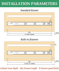 Five Pairs 22 Inch Soft Close Full Extension Ball Bearing Drawer Slides With Rear Bracket For Face Frame And Frameless Cabinets Built To Last Heavy Duty 100 Lbs Fits 12 14 16 18 22 24 Inch installation diagram