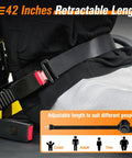 Close-up of Four Piece Universal Golf Cart Seat Belt Kit DOT Certified With 42 Inch Retractable Belts for various body types