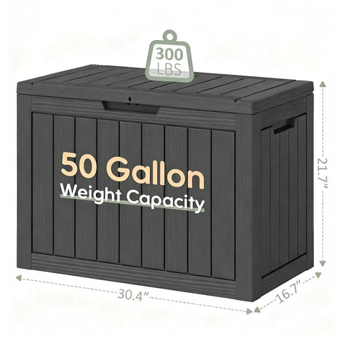 Kick Back In A Clutter Free Yard With This Legit Heavy Duty Resin Deck Box Featuring A Fully Waterproof Lockable Lid And Classic Wicker Texture For Zero Stress All Season Patio Storage Solutions