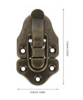 Super Cool 6-Piece Duckbill Hasp Locks With Toggle Buckles For Tool Storage Boxes And Wood Chests Featuring Durable Cold Rolled Steel Build, 7.4cm x 4.3cm.