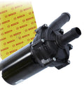 Front view of Electric Auxiliary Engine Water Pump for Chevy Silverado 1500, Ford F-150, Mustang, GMC Sierra 1500, Land Rover, Range Rover Sport