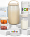 Killer Three In One Breast Milk Chiller And Portable Bottle Cooler With Double Wall Stainless Steel Build For Hassle Free Nursing Storage And Slick Travel Feeding Essentials, various components shown.