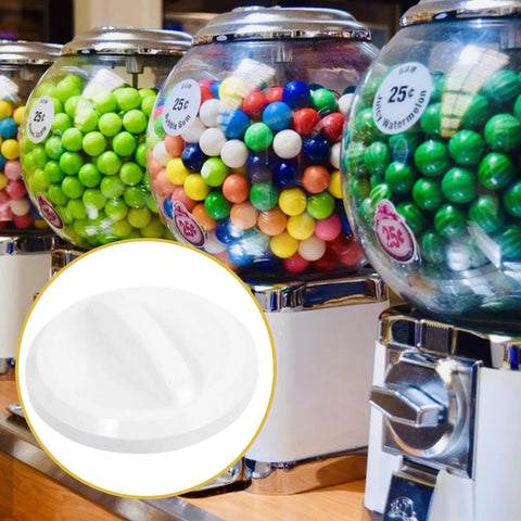 Upgrade Your Arcade Vibes With This Round Plastic Replacement Knob For Vending Machines And Party Games, white plastic knob for gumball machines.