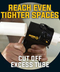 Compact Anti Drip Caulking Gun With Extreme Duty Build Lightweight ABS Frame 4 Inch Size For Tiny Gaps To Giant Jobs Reaches Tight Spots