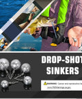 Go To Bass Fishing Removable Round Lead Sinker Weights Set 25 Pcs One Eighth Ounce Casting Sinker Balls For Drop Shot And Freshwater Fast Sinking Design For Deep Water Tactics And Easy Casts, round lead drop-shot sinkers