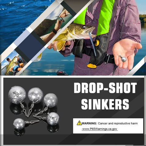 Go To Bass Fishing Removable Round Lead Sinker Weights Set 25 Pcs One Eighth Ounce Casting Sinker Balls For Drop Shot And Freshwater Fast Sinking Design For Deep Water Tactics And Easy Casts, round lead drop-shot sinkers