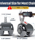 2-Inch Desk Chair Caster Wheels Set Of 5 For Carpet And Hardwood Floors, Smooth Quiet Rollers, Universal 11x22 Mm Fit