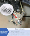 44 40mm Front And Rear Wheel Bearing Greaser Tool For Polaris, installation demo with aluminum tool and fitting instructions