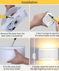 Installation steps for 12W Plug-In LED Wall Sconce With Dimmable Up-Down Lighting for Bedroom, Living Room, Hallway, and Staircase