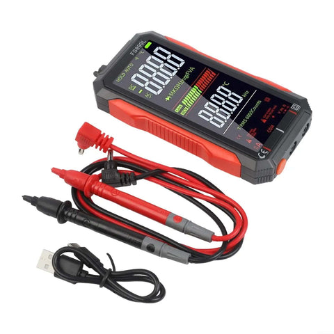 Rechargeable Smart Digital Multimeter Tester For Home And Industrial Electrical Projects with test leads and USB-C cable
