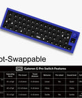 Compact 52 Key Mechanical Keyboard With Solid Aluminum Frame And Tunable Layers Featuring Hot Swappable Gateron Red Switches Custom RGB Lighting And Straight Fire Typing Feel Perfect For Mac Or Windows Setups Ready To Level Up Your Gear Legit Fast, showing hot-swappable switches and features.